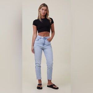 Cotton On Women's Light Blue Straight Leg Jeans